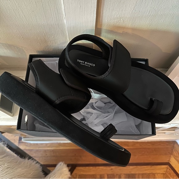 NEW Tony Bianco ISO Black Neoprene Sandals size 9 NIB - Picture 7 of 7